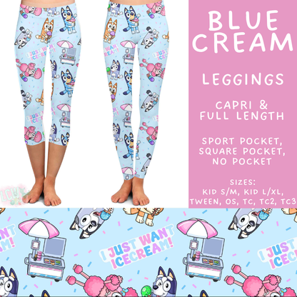 Batch #544 - Cool Characters 16 - Closes 6/17 - ETA mid August - Blue Cream Full and Capri Length Leggings
