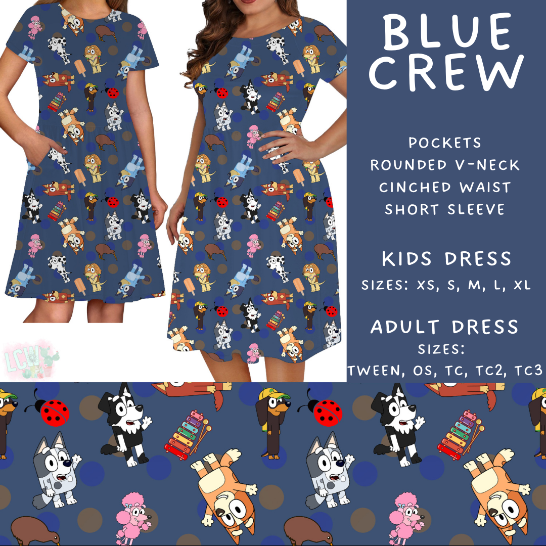 Batch #479 - Cool Characters 11 - Closes 1/21 - ETA mid/late March - Blue Crew Adult & Kids Dresses