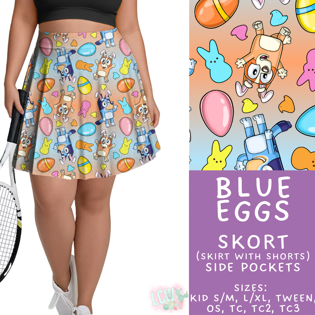 Batch #477 - Magical Character Easter - Closes 1/12 ETA - Early March - Blue Eggs Skort