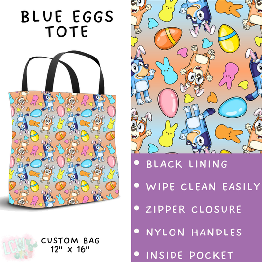 Batch #477 - Magical Character Easter - Closes 1/12 ETA - Early March - Blue Eggs Tote