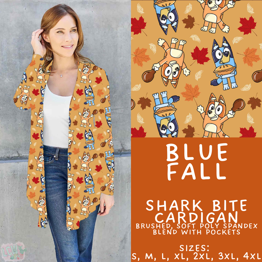 Batch #583 - Magical Character Fall - Closes 9/9 - ETA early Nov - Blue Fall Cardigan
