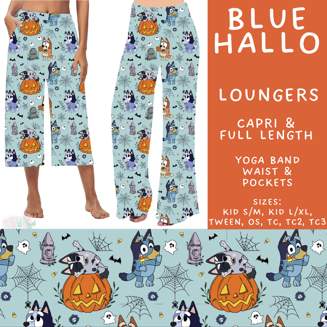 Batch #567 - Magical Character Halloween - Closes 8/10 - ETA early Oct - Blue Hallo Capri and Full Length Loungers