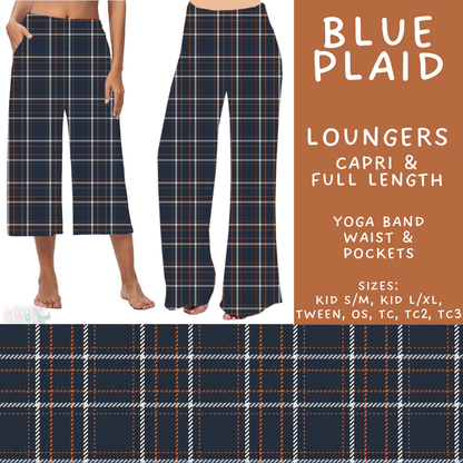 Batch #582 - Hello Fall 3 - Closes 9/7 - ETA early Nov - Blue Plaid Capri and Full Length Loungers