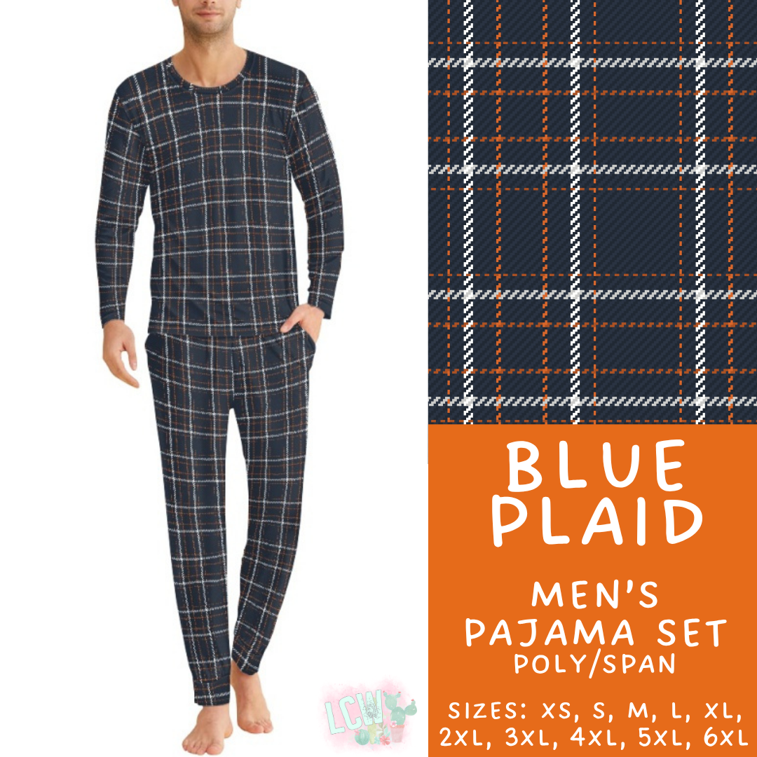 Batch #580 - Fall Family Pajamas 2 - Closes 9/4 - ETA early Nov - Blue Plaid Men's Pajama Set