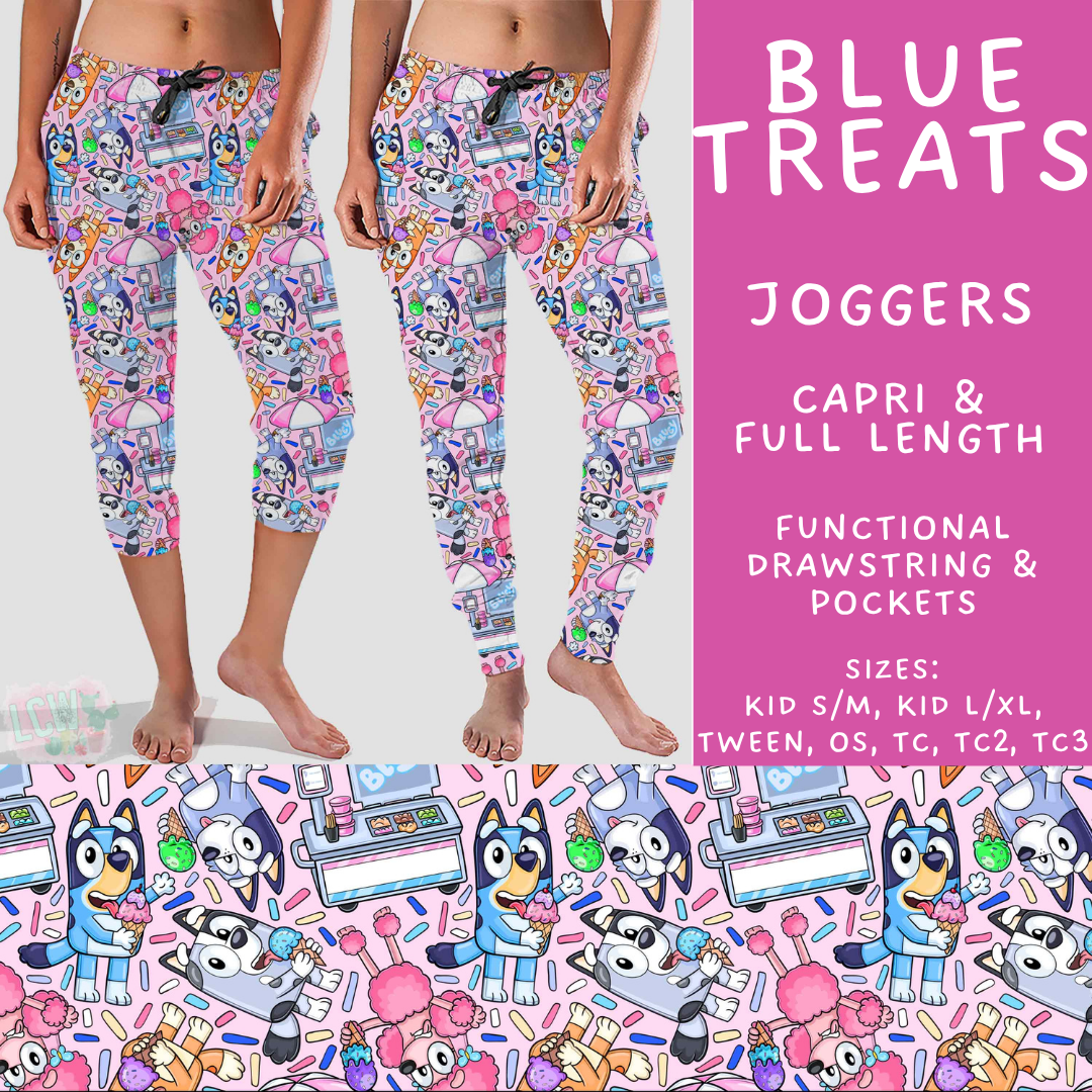 Batch #555 - Cool Characters 7 - Closes 7/13 - ETA mid Sept - Blue Treats Full and Capri Length Joggers