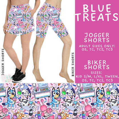 Batch #555 - Cool Characters 7 - Closes 7/13 - ETA mid Sept - Blue Treats Biker & Jogger Shorts