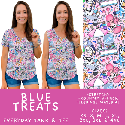 Batch #555 - Cool Characters 7 - Closes 7/13 - ETA mid Sept - Blue Treats Everyday Tank & Tee