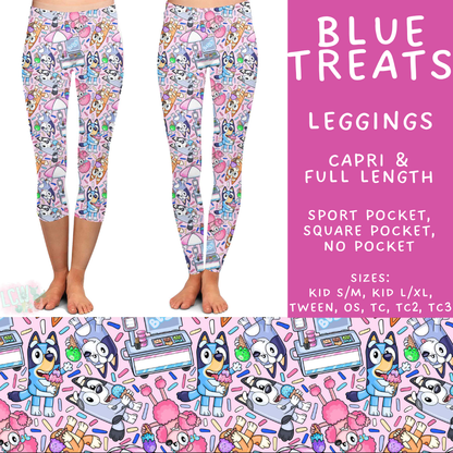 Batch #555 - Cool Characters 7 - Closes 7/13 - ETA mid Sept - Blue Treats Full and Capri Length Leggings