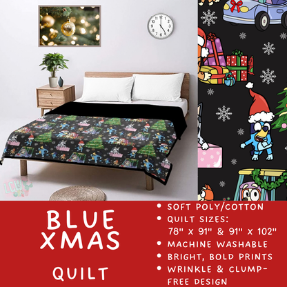 Batch #597 - Christmas Quilts - Closes 10/12 - ETA early Dec - Blue Xmas Quilt