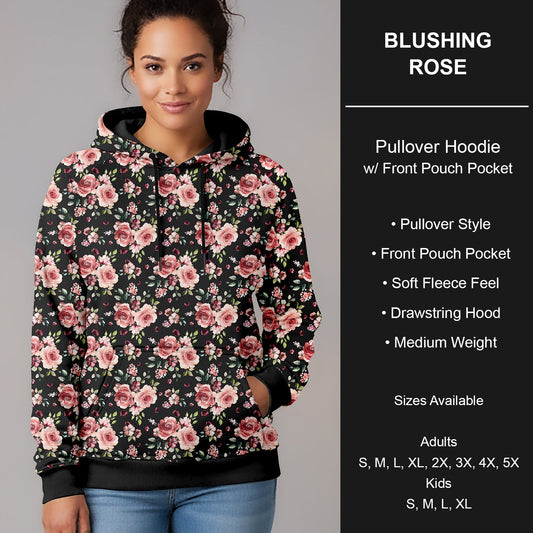 B266 - Preorder Blushing Rose Pullover Hoodie (Closes 12/17. ETA late Feb.)