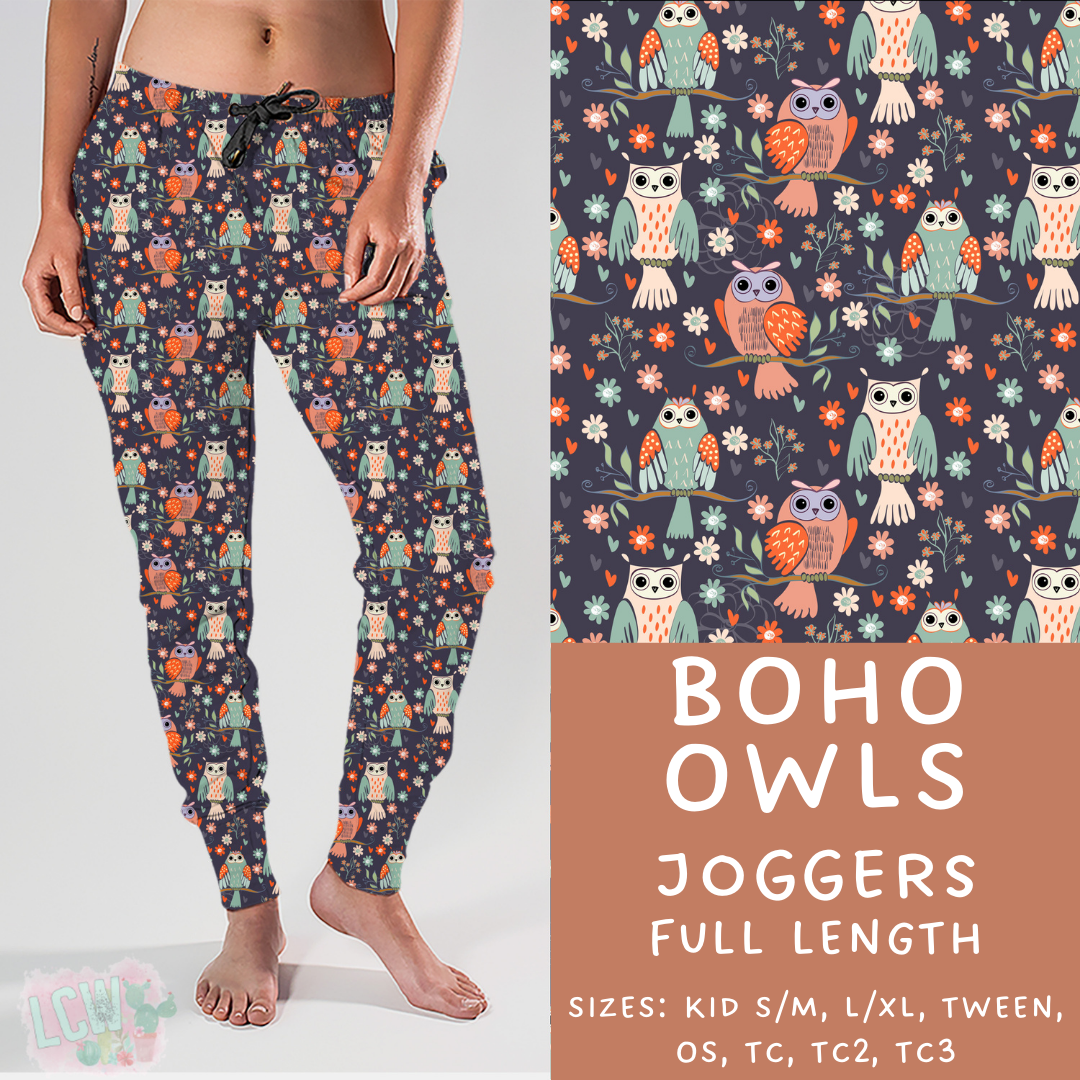 Batch #277 - December Request Run - Closes 1/27 - ETA late March - Boho Owls Joggers