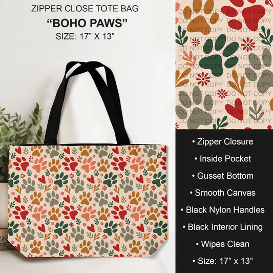 B232 - Preorder Boho Paws Tote Bag (Closes 6/04. ETA: late July)