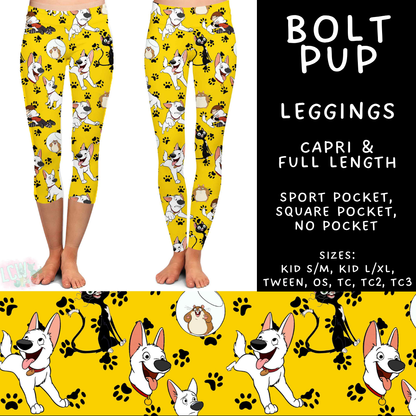 Batch #594 - Magical Faves 25 - Closes 10/5 - ETA early Dec - Bolt Pup Full and Capri Length Leggings