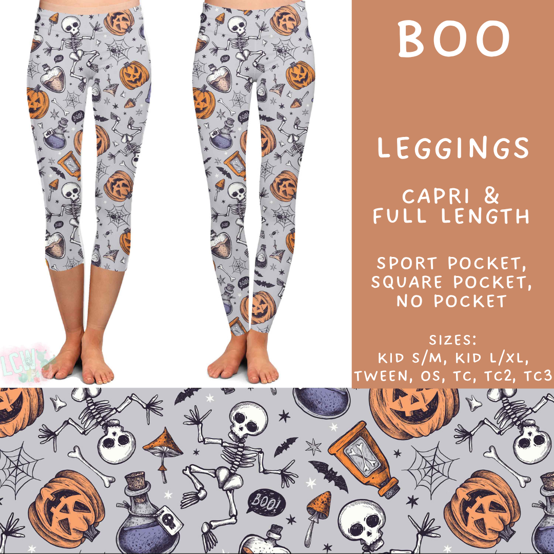Batch #566 - Halloween 5 - Closes 8/7 - ETA early October - Boo Full and Capri Length Leggings