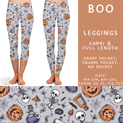Batch #566 - Halloween 5 - Closes 8/7 - ETA early October - Boo Full and Capri Length Leggings