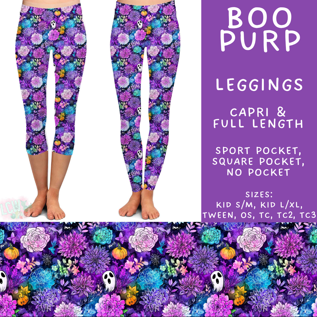 Batch #562 - Fun Run 25 - Closes 7/29 - ETA late Sept - Boo Purp Full and Capri Length Leggings