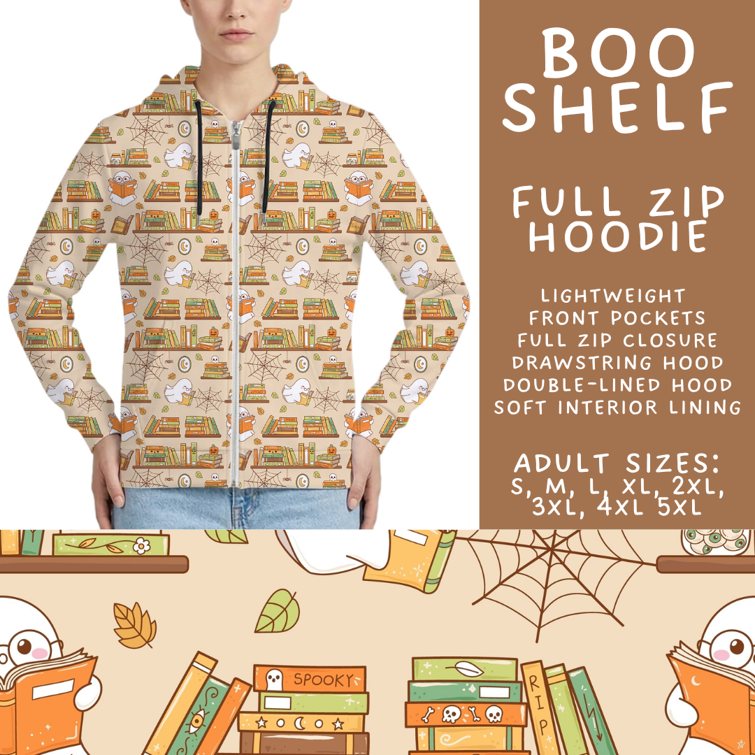 Batch #556 - Halloween 3 - Closes 7/15 - ETA mid Sept - Boo Shelf Full Zip Hoodie