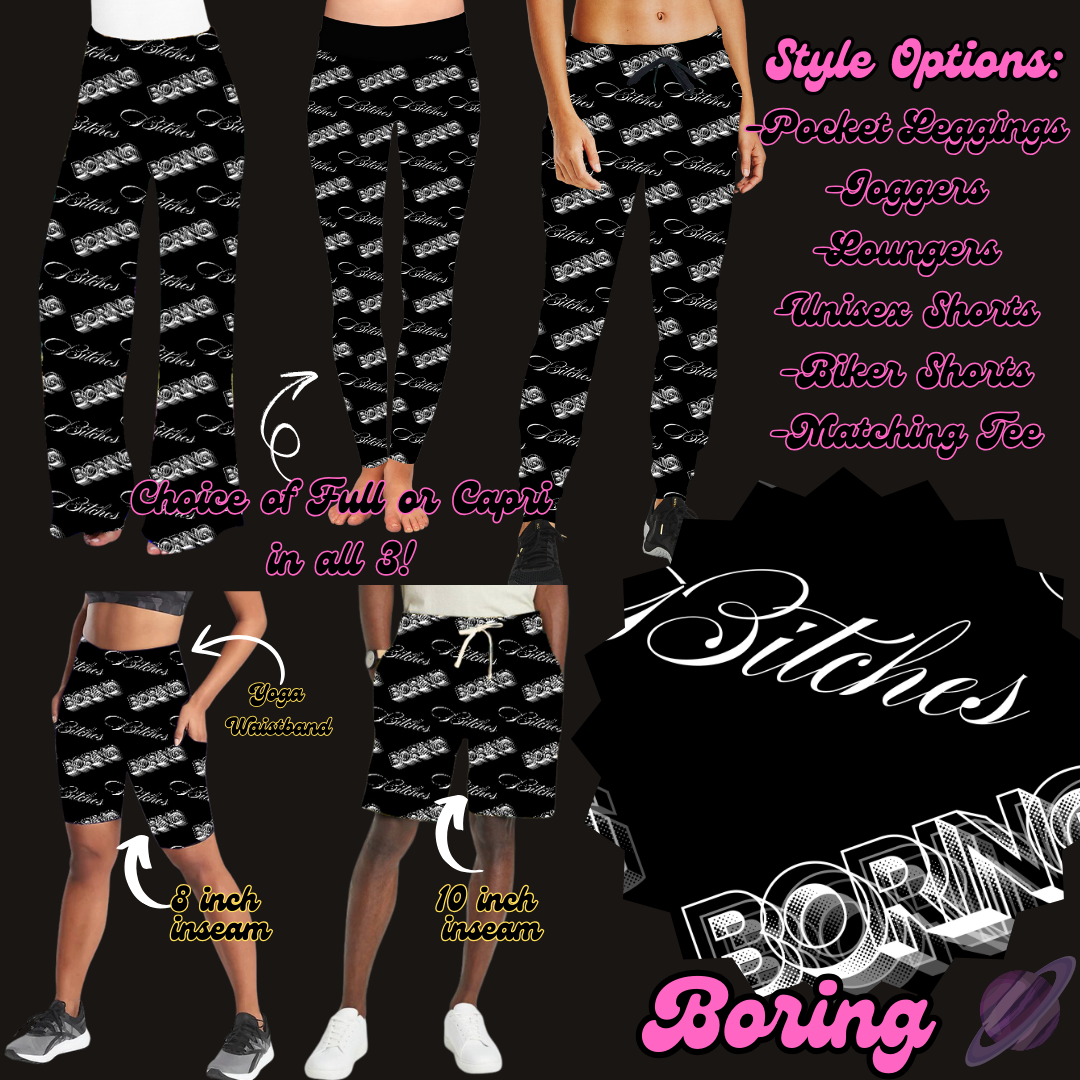 BORING- LEGGING/JOGGER/LOUNGER/SHORTS - EDGY PREORDER CLOSING 2/26