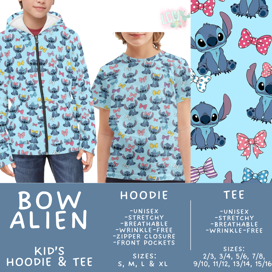 Batch #563 - Made for Play Collection - Closes 7/31 - ETA late Sept - Bow Alien Kid's Unisex Hoodie & Tee