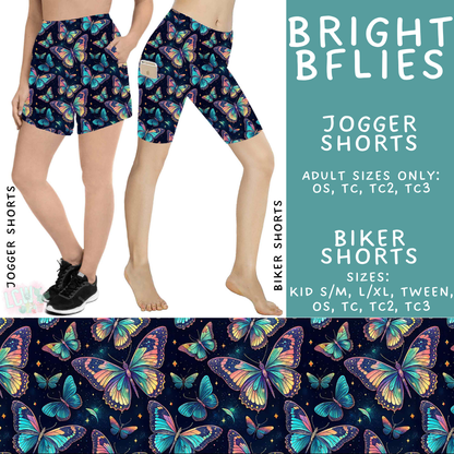 Batch #548 - May Request Run - Closes 6/26 - ETA late August - Bright BFlies Biker & Jogger Shorts