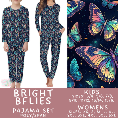 Batch #587 - Family Pajamas 2 - Closes 9/18 - ETA mid Nov - Bright BFlies Women's & Kid's Pajama Sets