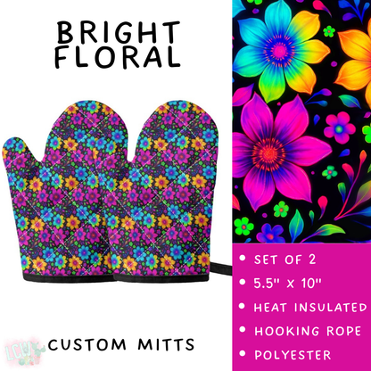 Batch #476 - Bake Off - Closes 1/16 - ETA early/mid March - Bright Floral Oven Mitts
