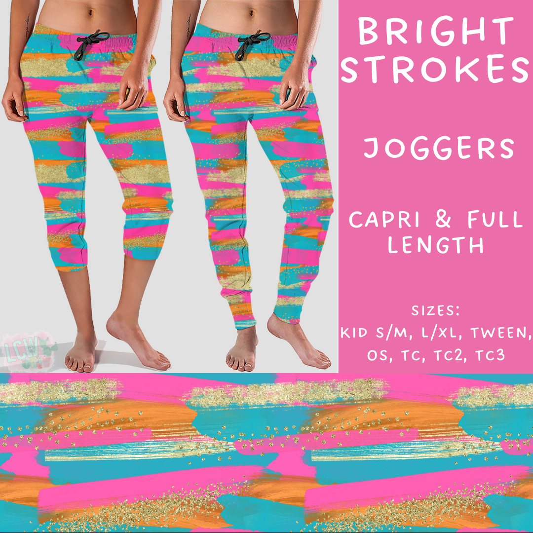 Batch #294 - Brush Strokes - Closes 2/26 - ETA mid/late April - Bright Strokes Full and Capri Length Joggers