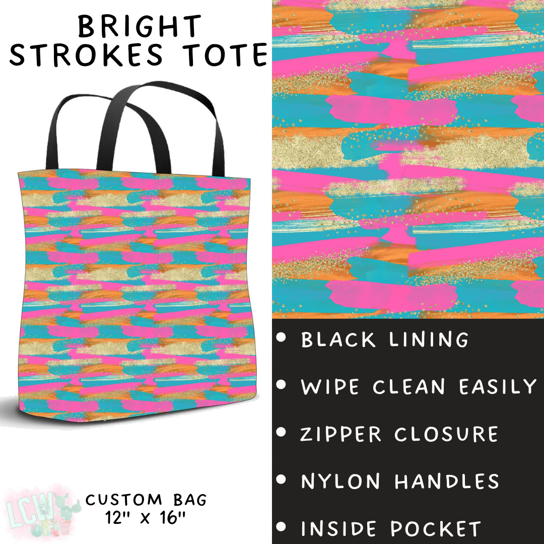 Batch #294 - Brush Strokes - Closes 2/26 - ETA mid/late April - Bright Strokes Tote