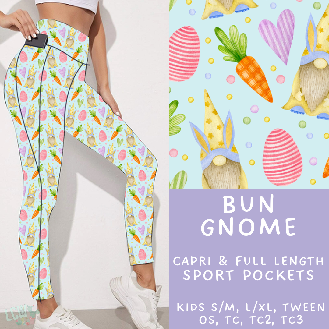 Ready To Ship - Bun Gnome - Sport Pocket Leggings - TC