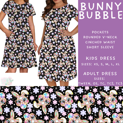 Batch #478 - Bunny Trail Collection - Closes 1/12 ETA - Early March - Bunny Bubble Adult & Kids Dresses