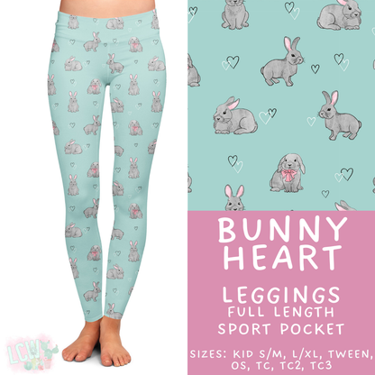 Batch #478 - Bunny Trail Collection - Closes 1/12 ETA - Early March - Bunny Heart Full Length Leggings