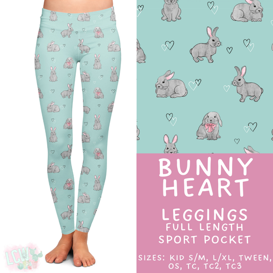 Batch #478 - Bunny Trail Collection - Closes 1/12 ETA - Early March - Bunny Heart Full Length Leggings