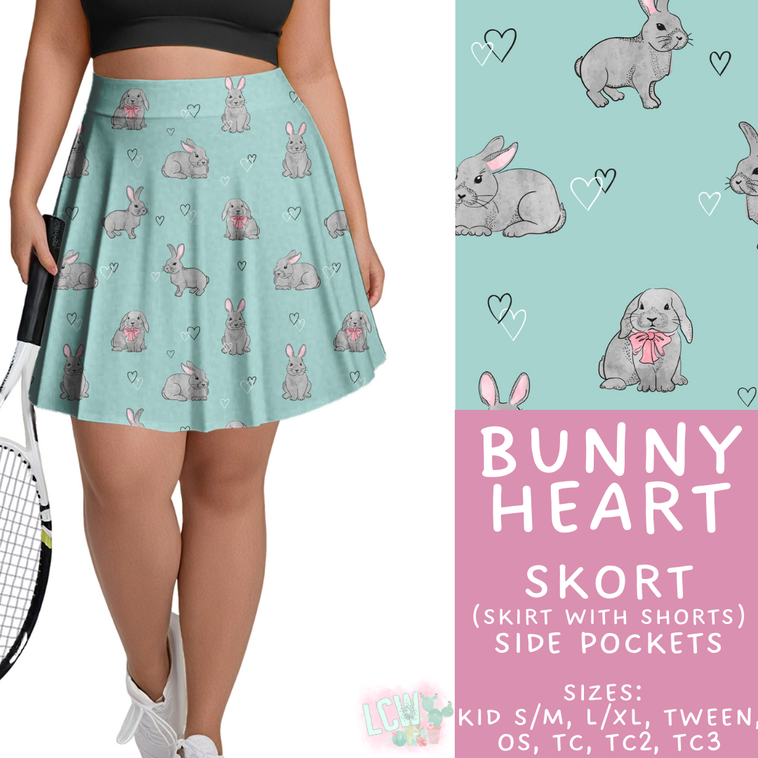 Batch #478 - Bunny Trail Collection - Closes 1/12 ETA - Early March - Bunny Heart Skort