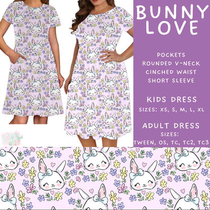 Batch #478 - Bunny Trail Collection - Closes 1/12 ETA - Early March - Bunny Love Adult & Kids Dresses