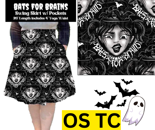 Bats For Brains Swing Skirt