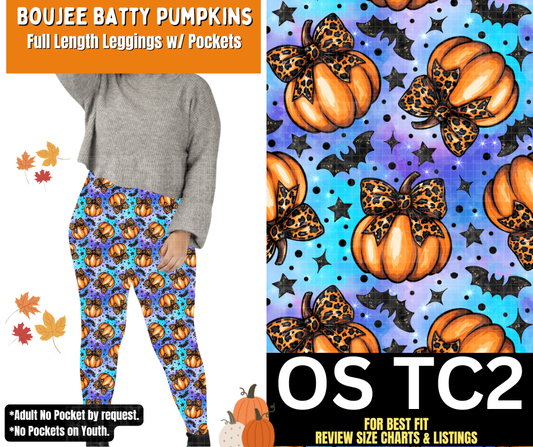 Boujee Batty Pumpkins Full Length Leggings w/ Pockets