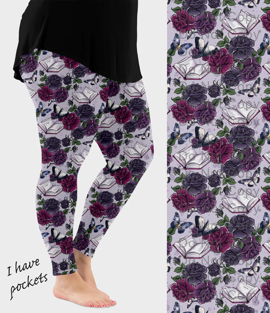 RTS - Butterfly Story Leggings w/ Pockets