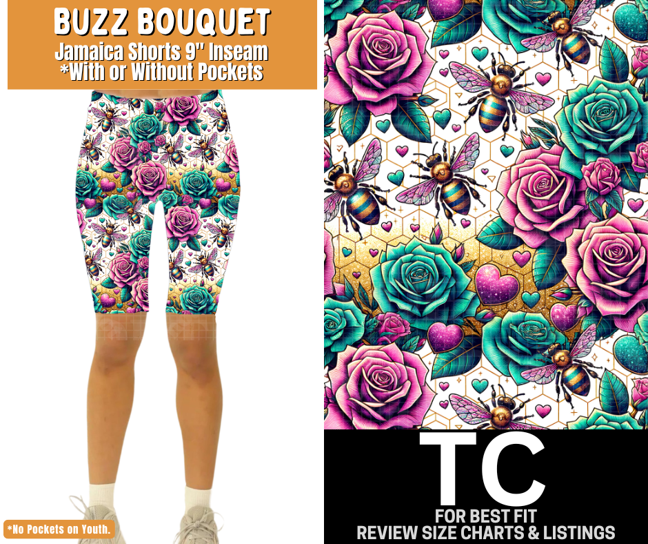 Buzz Bouquet Jamaica Shorts w/ Pockets