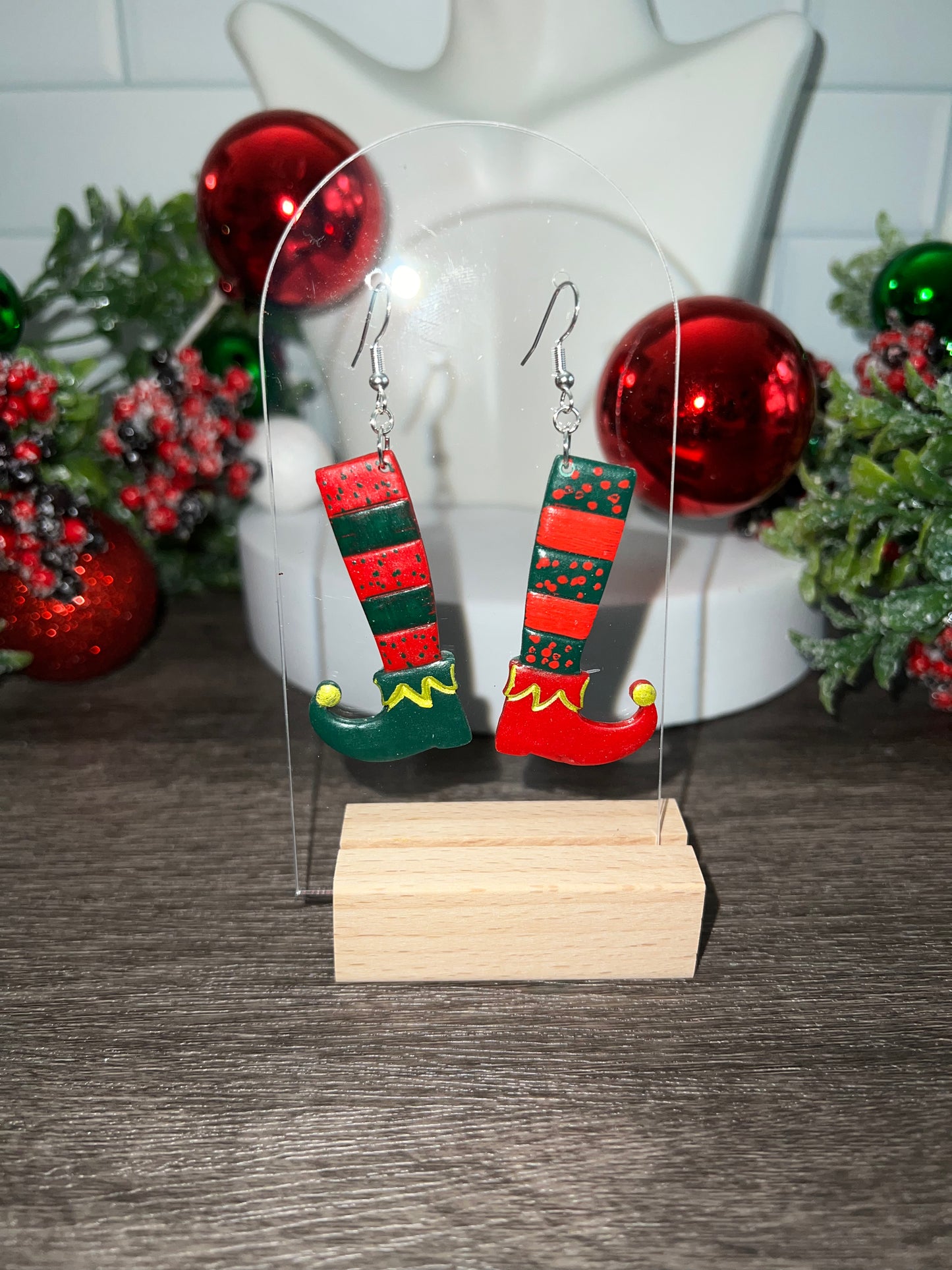 Elf Striped Shoes- Merry Collection- Hook Earring