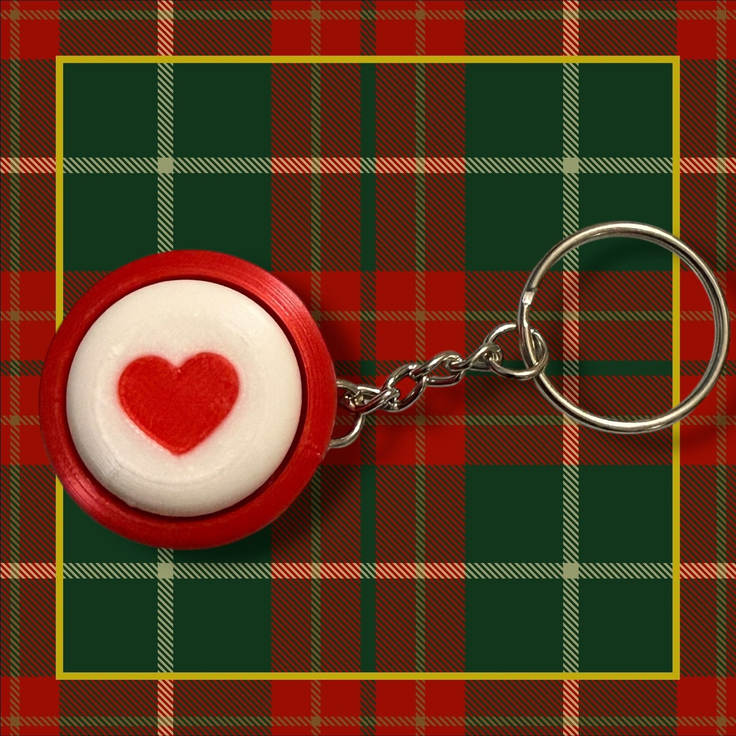 Peppermint Candy Keychain- Fidget Clicker- 3D Printed - Christmas