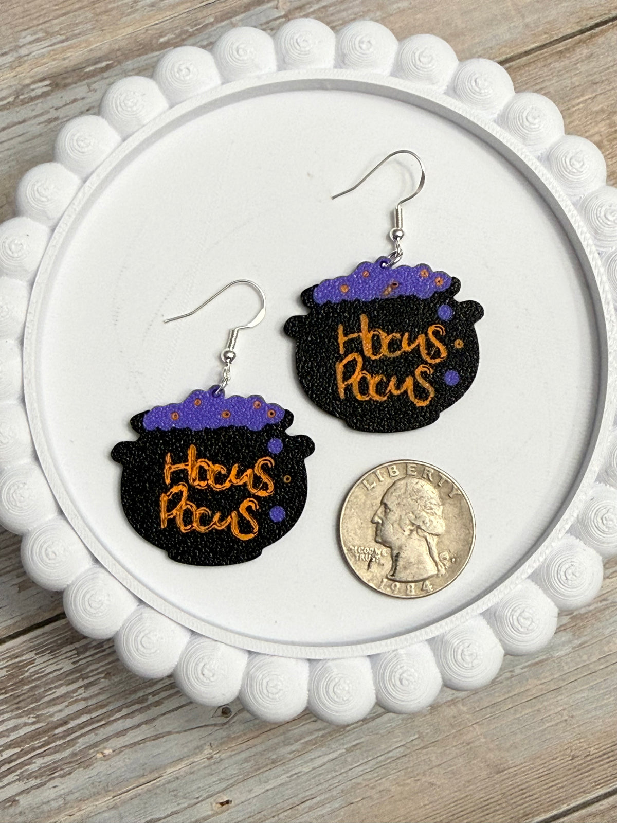 Hocus Pocus Cauldron- 3D Printed Earrings - Halloween