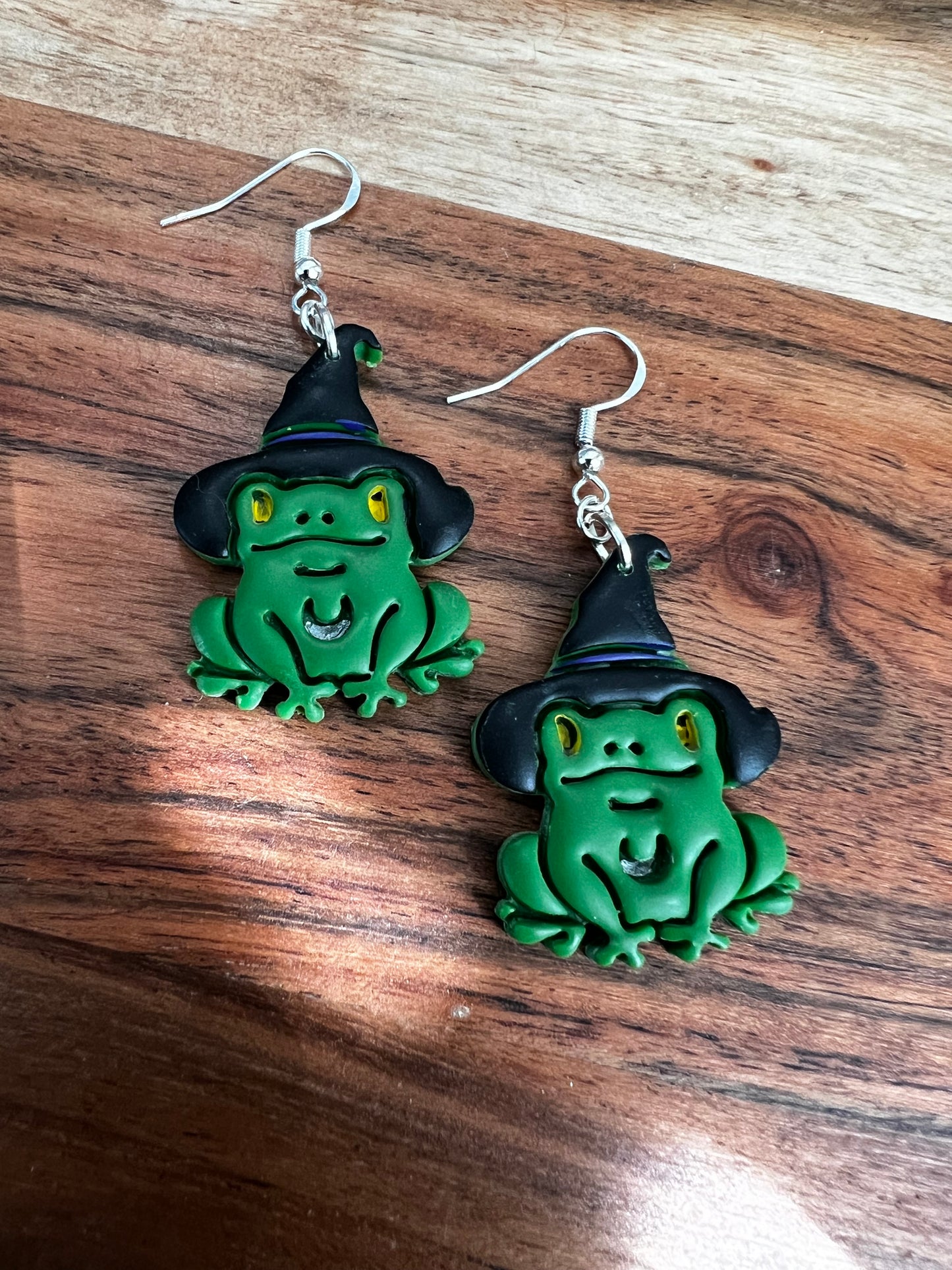 Witchy Frog- Hook Earring