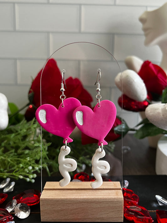 Heart Balloon- Valentine’s- Hook Earring
