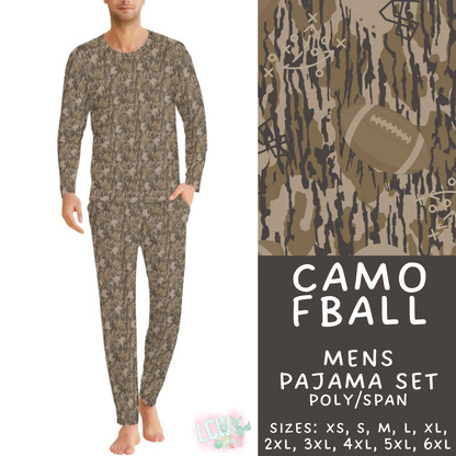 Batch #587 - Family Pajamas 2 - Closes 9/18 - ETA mid Nov - Camo FBall Men's Pajama Set