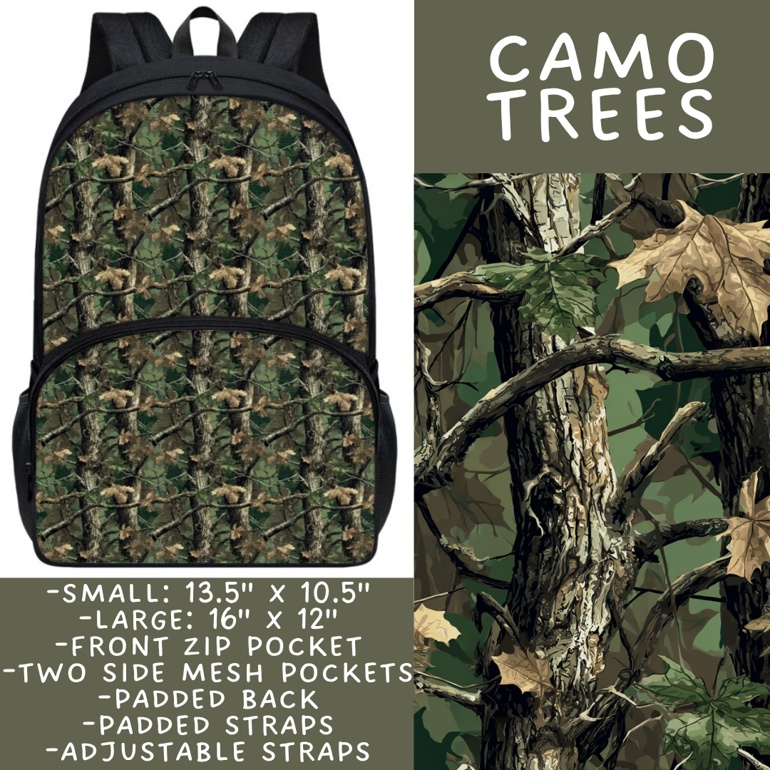 Batch #545 - Back to School 3 - Closes 6/19 - ETA early/mid August - Camo Trees Backpacks