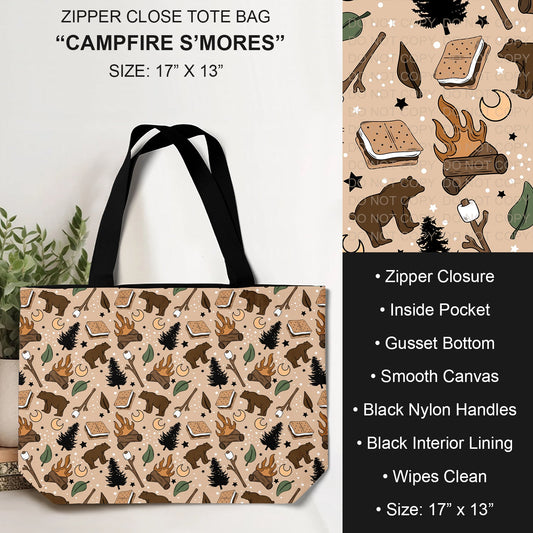 B232 - Preorder Campfire S'mores Tote Bag (Closes 6/04. ETA: late July)