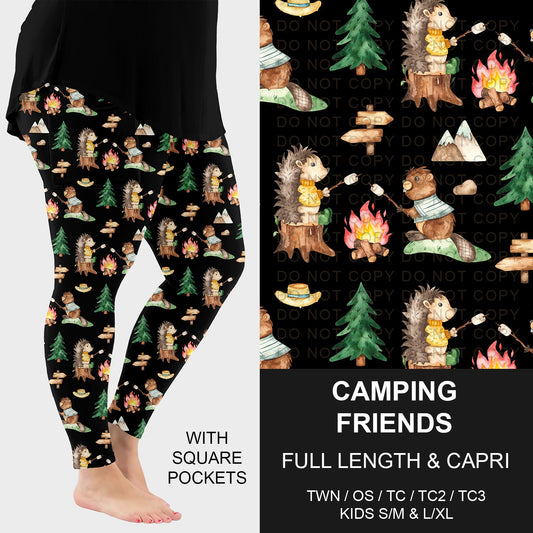 B296 - Preorder Camping Friends Leggings w/ Pockets (Closes 6/21. ETA: late Aug.)