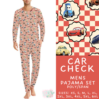 Batch #587 - Family Pajamas 2 - Closes 9/18 - ETA mid Nov - Car Check Men's Pajama Set