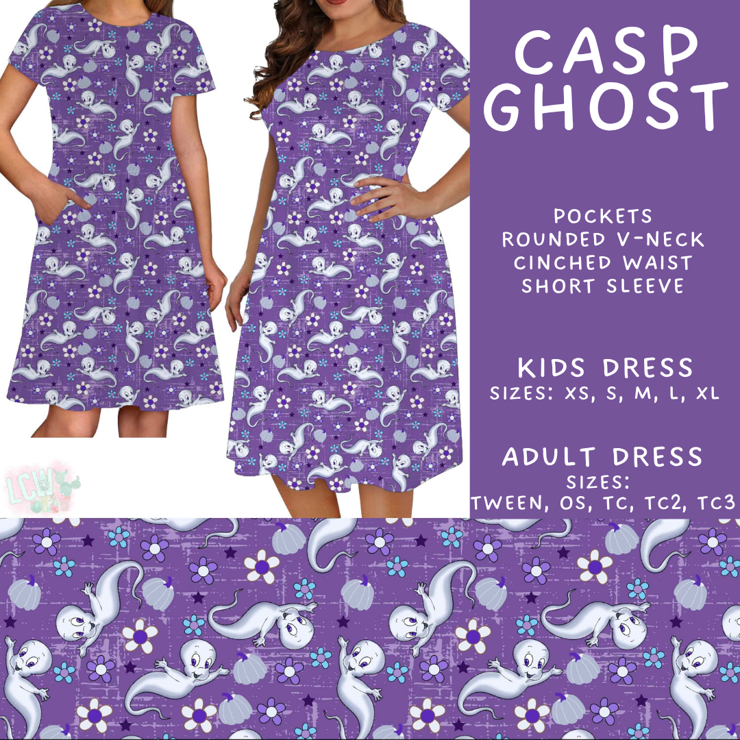 Batch #601 - Cool Characters 19 - Closes 10/21 - ETA mid Dec - Casp Ghost Adult & Kids Dresses