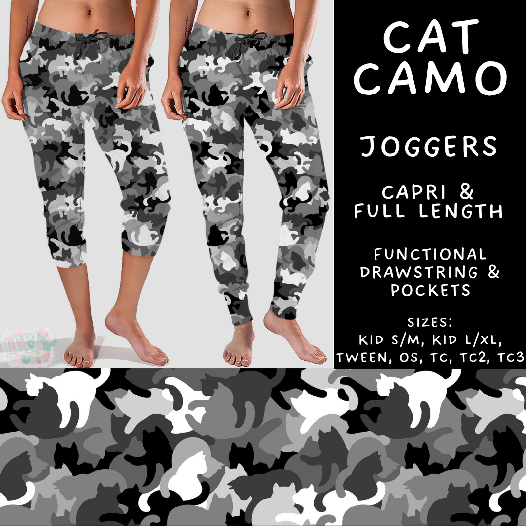 Batch #603 - September Request Run - Closes 10/26 - ETA mid/late Dec - Cat Camo Full and Capri Length Joggers